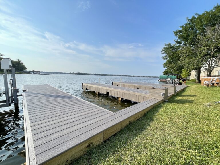 Composite Deck Dock Boat Lift Slot Lake Conroe