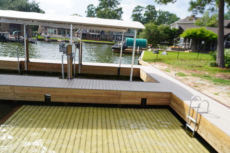 Composite Dock Covered Slip Swim Ladder Lake Conroe