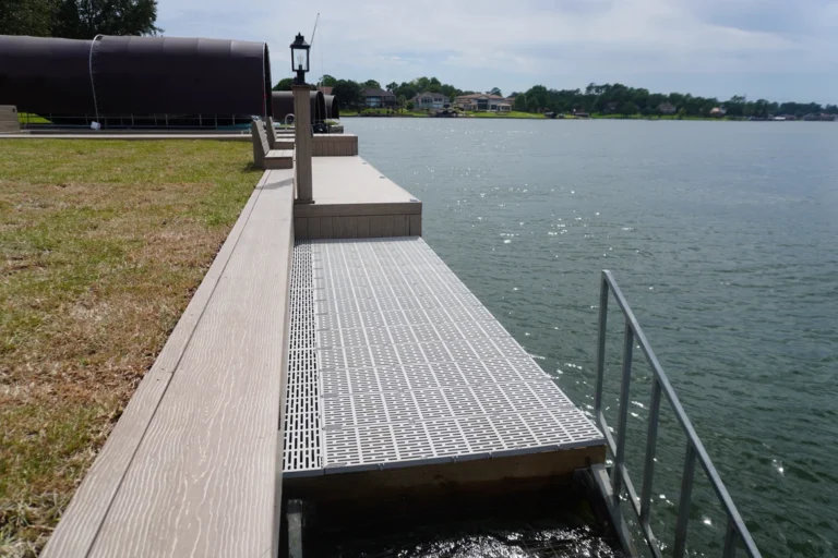 Composite Dock Gangway Walkway Lamp Post Lake Conroe