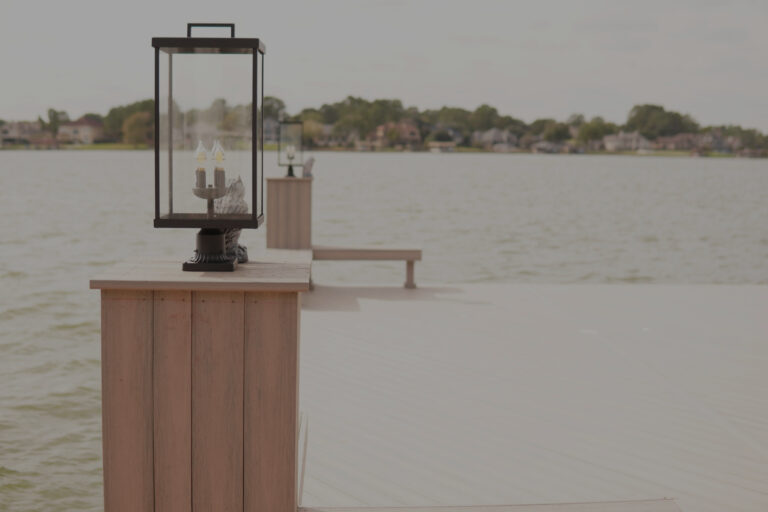 Composite Dock Lamp Post Lighting Detail
