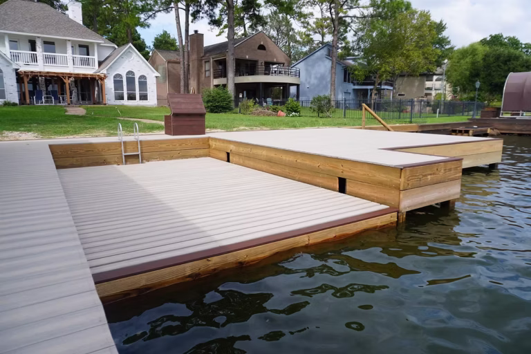 Composite Dock Platform Swim Ladder Residential Lake