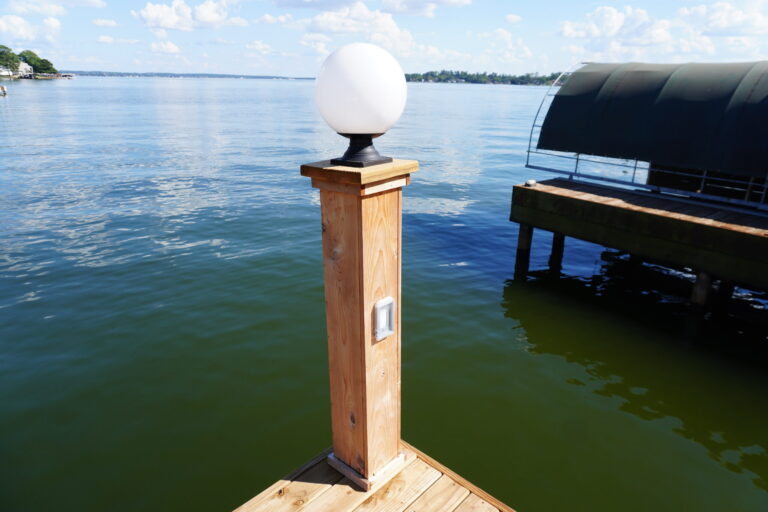 Dock Lamp Post Detail Boathouse Lake Conroe