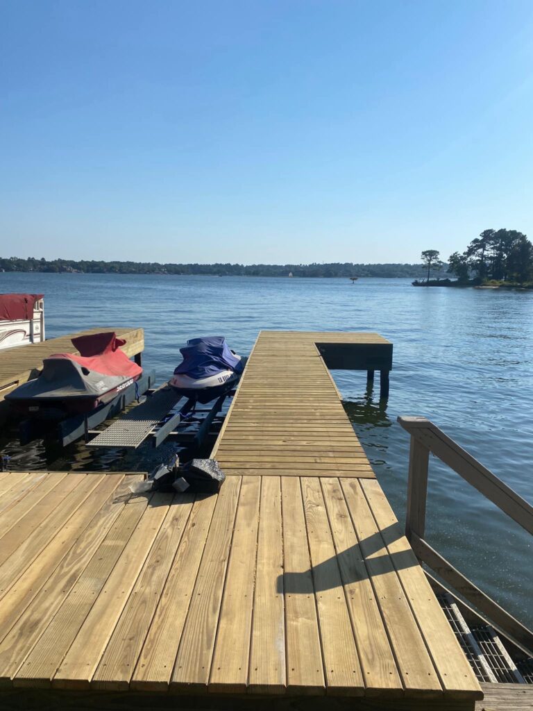 New Wood Dock Pwc Jet Ski Lift Lake Conroe